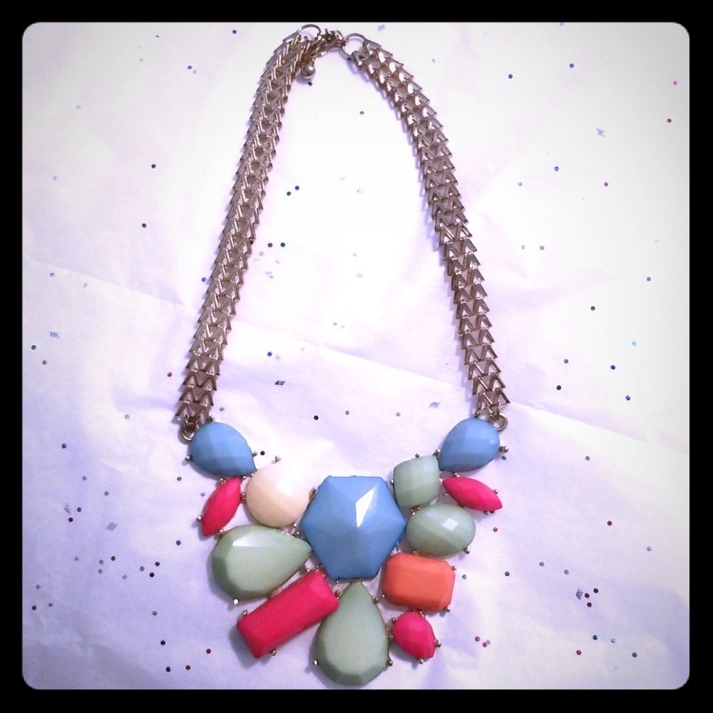 Colorful statement necklace